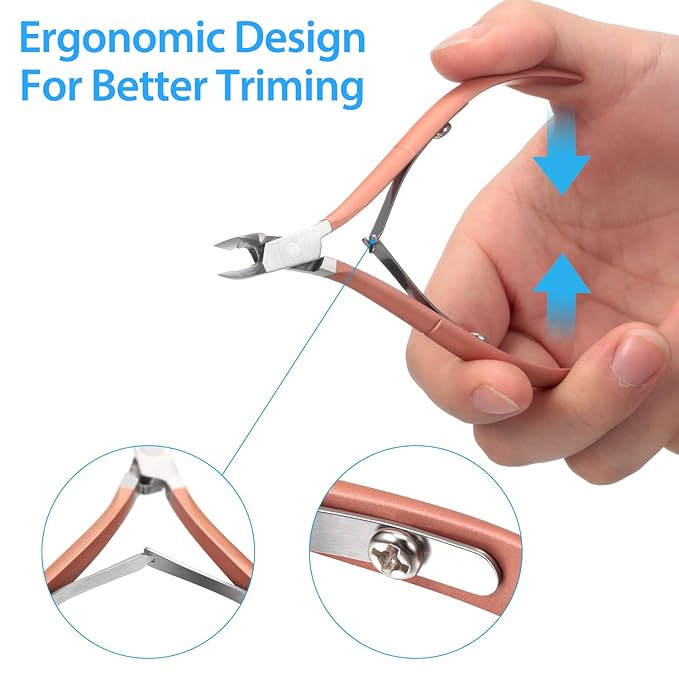 Mudder 3 Packs Cuticle Trimmer Nippers Cutter Tool Stainless Steel Nail Cuticle Scissors Remover with Pointed Blade Scissors Pedicure Manicure Tool for Fingernails and Toenails Nails Care