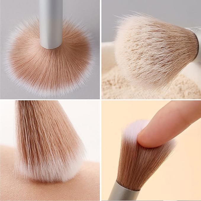 DANNEASY 5pcs Nail Dust Brush Acrylic Nail Brush Cleaner Nail Brushes for Cleaning Dust Nail Clean Up Brush Dip Powder Brush for Makeup Blush Manicure Brush