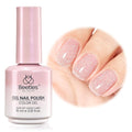 Beetles Glitter Pink Gel Nail Polish - 15ML Soft Glow Fragments Pink Nude Natural Glitter Gel Polish Soak Off UV French Nail Art Salon DIY Manicure Colorful Bottle Gift for Women