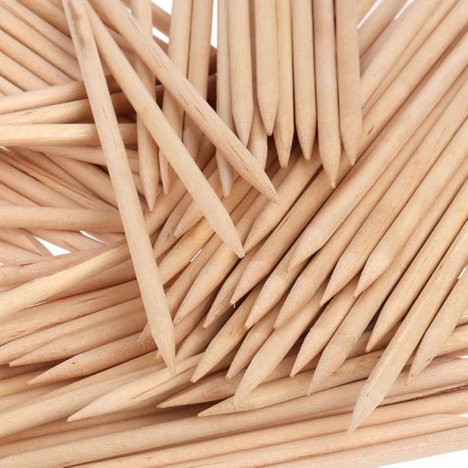 Orange Wood Sticks, Nail Art, Cuticle Pusher Remover, Manicure Pedicure Tool (150 Pieces)
