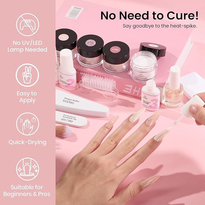 Beetles Dip Powder Nail Kit, 20 Colors Brown Nude Pink Purple Gray Clear Glitter Nail Dipping Powder with Electric Nail Drill and Dip Powder Liquid Set for Nail Art Manicure Peach Brownie Collection