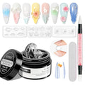 Clear 3d Nail Gel Sculpting Gel, Non Stick Hand Moding Gels for Nails with 3D Silicone Nail Art Molds Solid Builder Sculpture Hard Gels for Extend Home DIY Manicure
