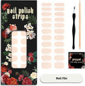 Nail Polish Strips (No UV Lamp Needed) - 22 Pcs Salon Quality Gel Nail Stickers - Long Lasting Wraps (Loft Light Nude)