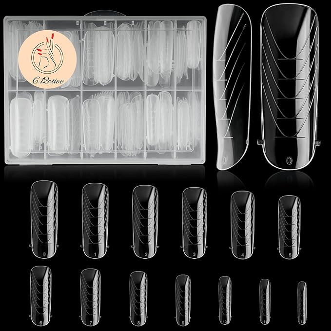 130Pcs Dual Nail Forms,Flat Oval Extension Poly nail gel Nail Forms Full Cover Reusable Nail Molds 13 Sizes for Solid Nail Gel Glue Nail Art Design Salon&DIY