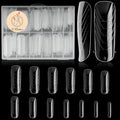 130Pcs Dual Nail Forms,Flat Oval Extension Poly nail gel Nail Forms Full Cover Reusable Nail Molds 13 Sizes for Solid Nail Gel Glue Nail Art Design Salon&DIY