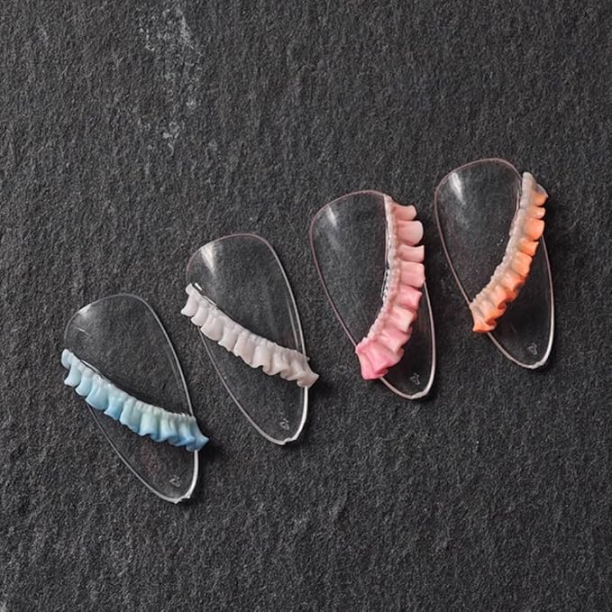 Lace Nail Art Mold French Skirt Transparent Silicone Mould Embossed Stencils Casting Molds DIY Crystal Nail Tools Handmade Craft Template Carving Mould for Women Manicure Decoration