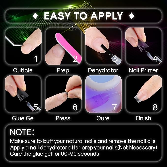 240PCS Upgrade Square French Tips, Matte Half Cover Short Coffin Press-on Nails for Soak Off Nail Extension (15 Sizes, Soft Gel, Round, Neutral)