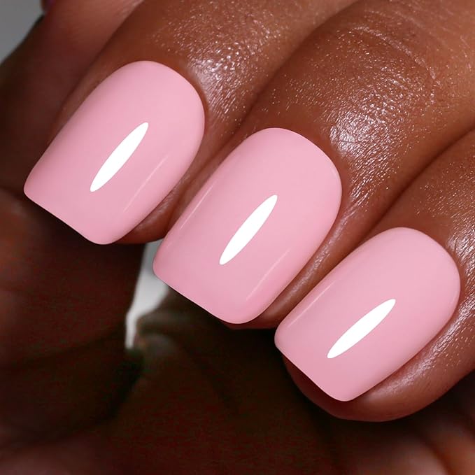 Gel Polish, 0.5 Fl Oz Milky Pink Nail Gel Polish Spring Summer Art Starter Manicure Salon DIY Soak off UV LED Design