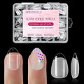 Medium Almond Kid Nail Tips,360Pcs Soft Gel Nail Tips Pre-Shaped Press On Nails For Kids, Clear Acrylic Half Matte Full Cover Fake Nail For Kids DIY Extension & Salon Use12 Sizes