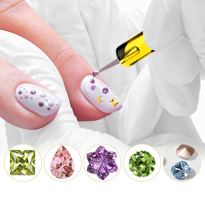 French Manicure Brush, Esclane 2 Way French Nail Brush with Dotting Tool for Manicure Cuticle Clean Up Nail Art Design, French Tip Brush (Yellow, #10)