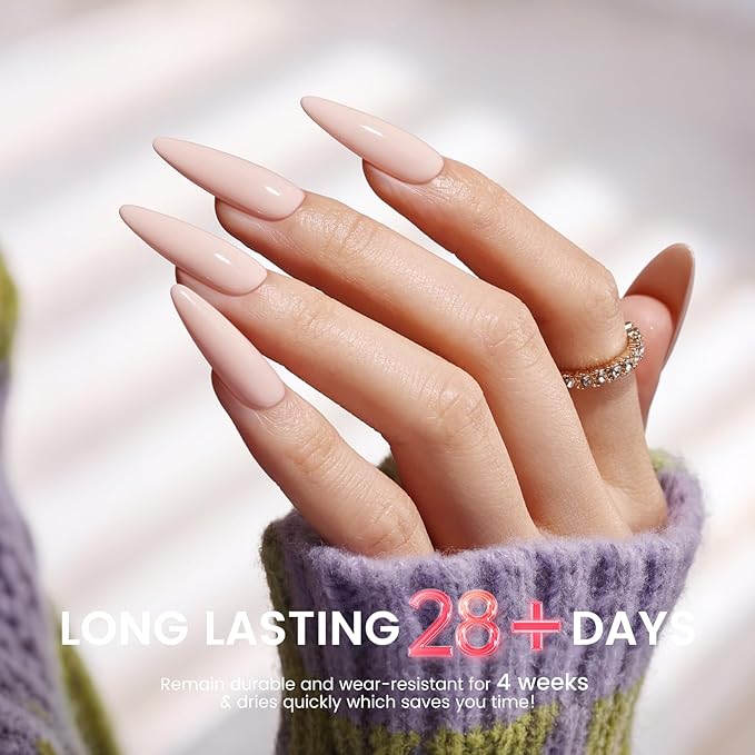 6PCS 18ml Nude Gel Nail Polish Set- Hema Free Nude Pink Yellow Soak off Gel Polish Set with Swatch Board- Light Pink Off-White Gel Colors Nail Art Manicure Salon DIY at Home for Women Girl