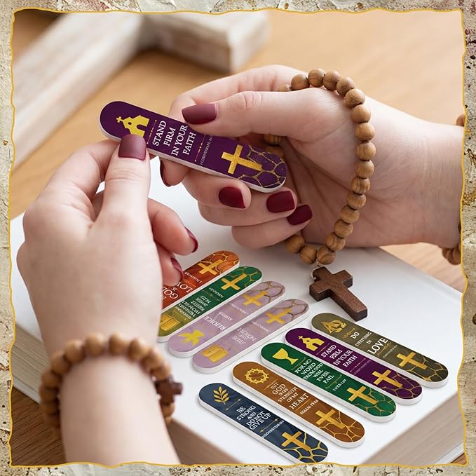 50 Pcs Christian Gifts for Women Bulk Bible Verses Nail File Bulk Cross Christian Gift for Church Inspirational Religious Emery Board Nail Files Gifts for Employee Teacher Staff Coworker Women