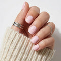 Valentines Day Glamnetic Press On Nails - Sugar BB | Super Short Fake Nails in Classic Baby Pink Tone with a Glossy Finish, Salon Quality | 15 Sizes - 30 Nail Kit with Glue