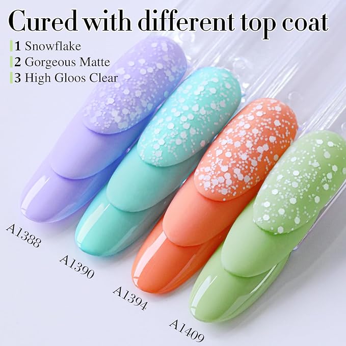 Double Rhythm Gel Polish 15ML Jelly Sheer Pastel Light Milky Color Pearl White Bottle 1 PC 0.5 OZ Full Size Nail Art Salon at Home (Milky Green-D1409)