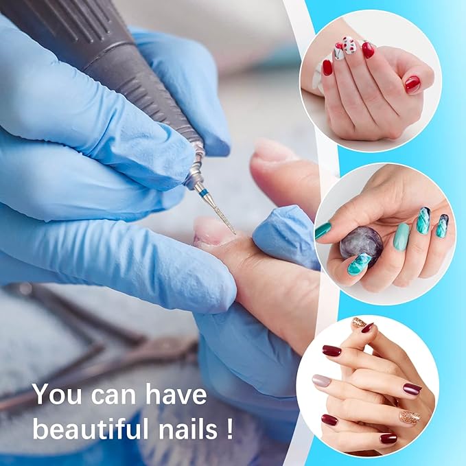 Cuticle Drill Bit,Cuticle Drill Bits for nails 3pcs Diamond Nail Drill Bits for 3/32''Electric Nail File Machine Pedicure Tool