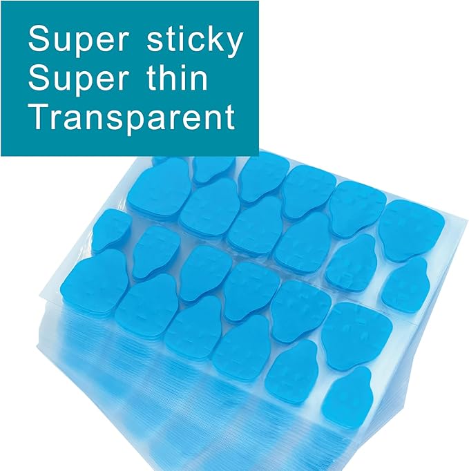 Nail Stickers：Nail Adhesive Tabs Transparent Double Side Nail Sticky Tabs, 1200PCS Press Ons Nail Sticker,Waterproof Breathable False Nail Tips Jelly Nail Glue Replacement (Blue 50sheet)
