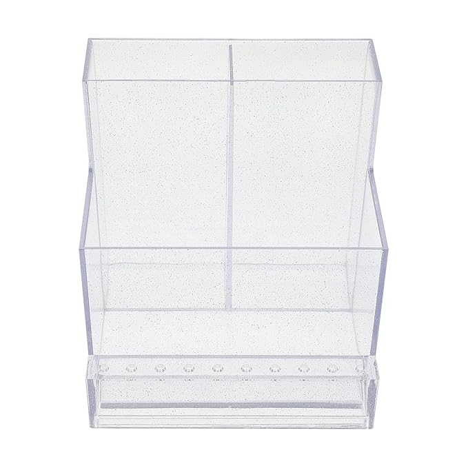 Beaupretty 2pcs Professional Nail Drill Bits Storage Box Plastic Organizer for Manicure Polishing Heads Neatly Displayed Base for Salon and Home Use