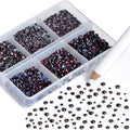 NCB Hotfix Iron on 8000pcs Crystal Rhinestones Round Gem for Crafts Decoration DIY Jewelry Making with a Picking Pen (Amethyst, 6Sizes SS3-SS12)