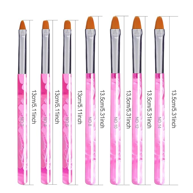 Professional Nail Art Brush Dotting Tools Kit (28pcs Pink)