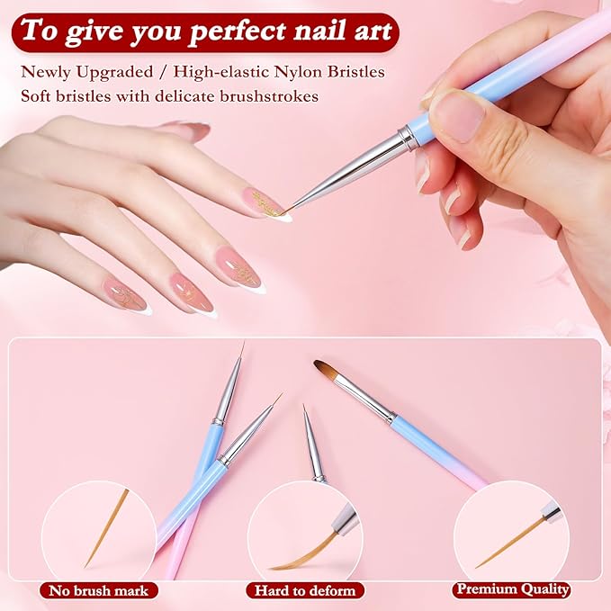 for OPI Nail Polish Remover, 4PCS Nail Clean UP Brushes for Cleaning Polish Mistakes on the Cuticles, Acetone Resistant Nail Brush for Nail Art and Designs
