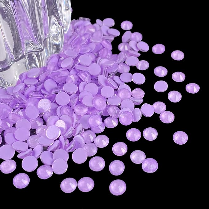 Flatback Glass Rhinestones,Bedazzler Gems 1440pcs Non Hotfix Crystal Rhinestones for Nail Charms Crafts Clothes Tumblers,Violet Neon,SS16