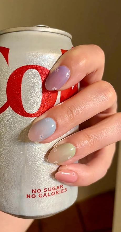 Semi Cured Gel Nail Strips (Flower Child)