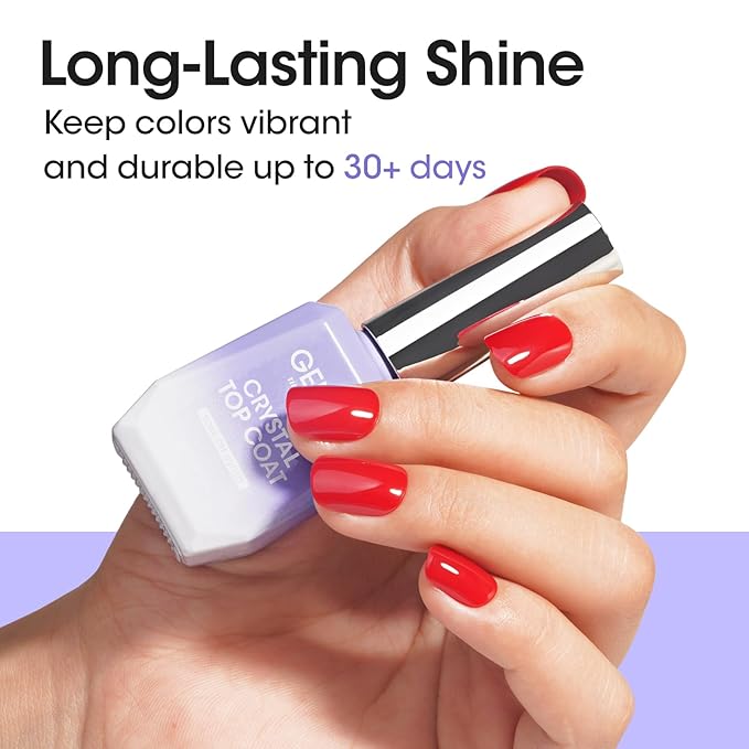Gellen 18ml Gel Top Coat, Superior High Gloss Shiny Nail Polish Finish, Long Lasting Top Coat for DIY Nail Art Manicure