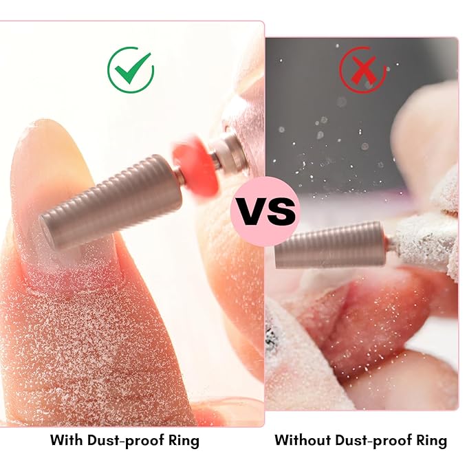 Makartt 5 in 1 Nail Drill Bits,3/32" Shank Tungsten Carbide Tapered Drill Bits for Nails Fast Removing Acrylic Nail Hard Gels Cuticle Professional Nail Efile Bit for Nail Drill Machine(Fine, Silver)