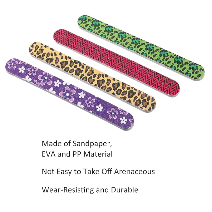 Mudder 20 Pcs Nail File Colorful Emery Boards Nail Buffer File Tools for Women Double Sided Filers for Shaping and Smoothing Toenails and Fingernails