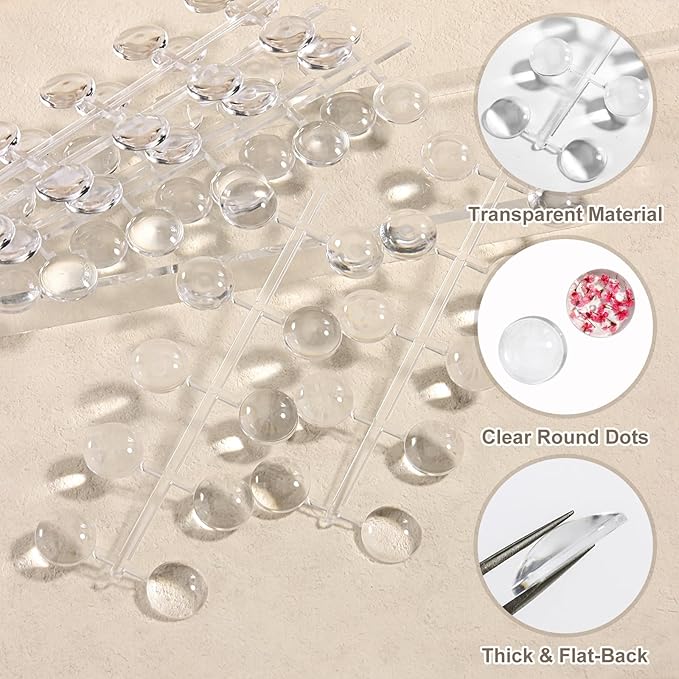 100Pcs Solid Round Nail Polish Swatches Display Cards Crystal Clear Glassy Nail Color Swatch Dots Chart Tips for Nail Salon Training Practicing Beginners Professional Supplies