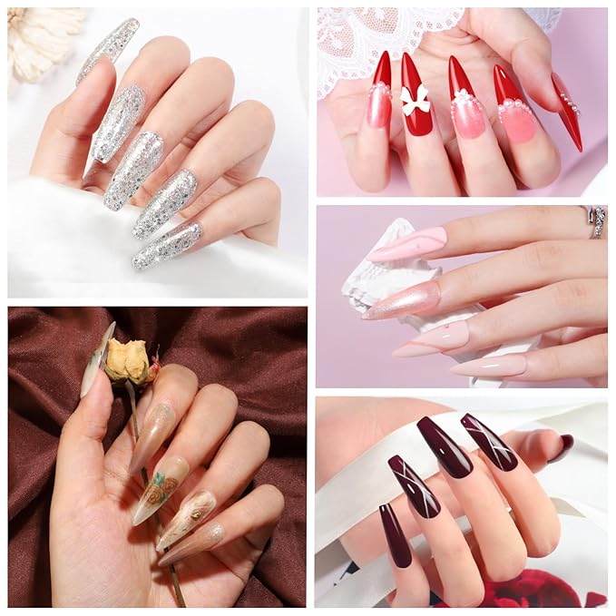 COSCELIA 40pcs Gel Nail Polish Set, 35 Colors Gel Polish with 5 Top Base Coat Red Nude Pink Glitter All Seasons Colors Nail Art Manicure Kit Salon DIY at Home Valentines Day Gifts for Women