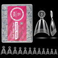 AIMEILI Short Almond Nail Tips, 504pcs Half Cover Short Gel Nail Tips Clear Fake Nails for Nail Extension DIY Nail Salon, 12 Sizes