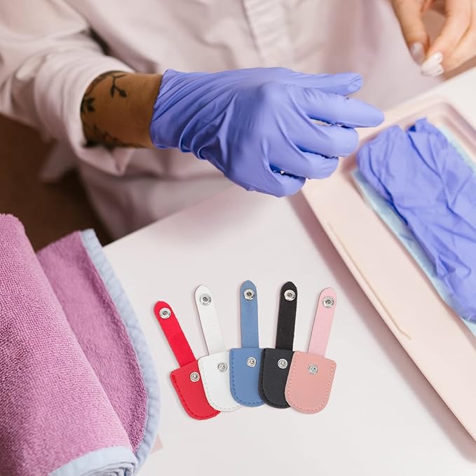 minkissy Nail Protector 5pcs Skin with Case Artist Art Random Cuticle Sleeve: Pedicure Guard Cutter Embroidery Travel Scissors Decorative Scissor Cover Men Storage for Organizer Nail Trimmer