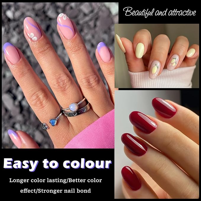 240pc French Oval Gel Nail Tips Short Fake Nails Clear Press ons Nail, Short Oval Nails Tips Acrylic Nails Extension Soft Gel Nails Tip Half Cover Round Almond False Nail Clear Artficial Fingernails
