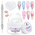Clear 3D Nail Gel LEDSUUEI: 60g Solid Nail Glue Gel Non-Sticky Molding Gels for Nails White Sculpting U V LED Soak Off Gels for Carving