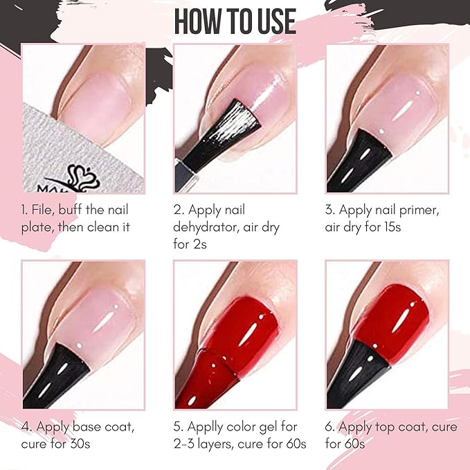 Makartt Nail Primer Natural Nail Dehydrator and Primer for Acrylic Nails Gel Polish Bundle 3 in 1 Nail Glue Gel for Fake Nails(Curing Needed), Super Strong Acrylic Nails Glue