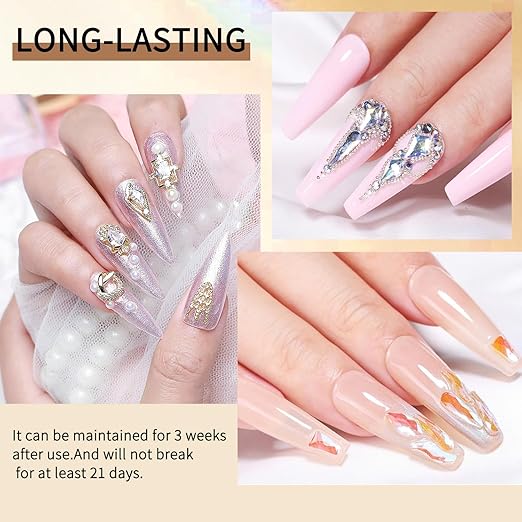 Nail Rhinestone Glue Set - Durable Nail Gem Adhesive,for Securing Nail Gems, Rhinestones & 3D Nail Charms, Long-Lasting Rhinestone Glue for Nails