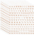PATIKIL Letter Nail Stickers, 8 Sheet 3D Self-Adhesive English Letter Nail Decal Small Alphabet Art Sticker Metallic Fluorescence Design Manicure for Women DIY Decor, Rose Gold