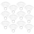 Hedume 12 Set Total 600 Tips Clear Nail Swatches Sticks with Metal Screw Split Ring Holder, Transparent Fan-shaped Nail Art Tips, Nail Art Supplies for Nail Art Polish Display and Home DIY
