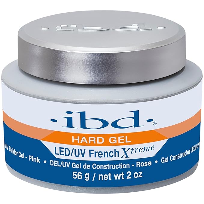 IBD Hard Gel - LED/UV French Xtreme Pink, 56 g - MADE IN USA - Premium build-up gel for gel nails