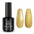 Beetles Gold Gel Polish 15ml Champagne Gold Glitter Flashy Color Gel Nail Polish Uv LED Nail Lamp Nail Art Manicure Salon DIY Home Gifts for Her