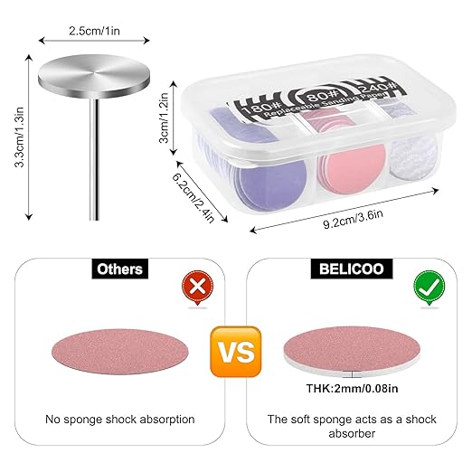120 Pcs Sanding Paper Disc w/ 2 Metal Bit, 80/120/180/240 Grit Round Pedicure Replacement Sanding Discs for Electric Nail File Bits, Foot File Sandpaper Discs for Dead Skin Foot Callus Remover