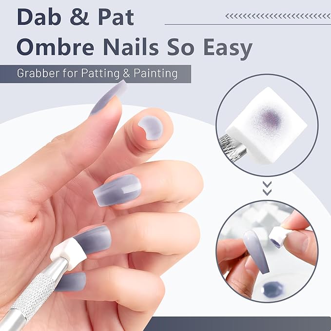 ABAC Fall & Winter Solid Gel Polish Set,Ombre Gel Nail Polish,Pat Paint Nail Art-Brown Gray Blue Glitter Colors w/Pro Brush No-Spill,Hema-Free Nail Kit for Women Industrial Wave Collection