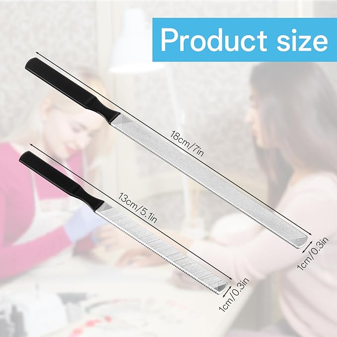 2 Pcs Toe Nail Files for Thick Nails, Dog NailFile Board Stainless Steel Coarse Nailfile Nail Care Tool for Men, Women, Dogs