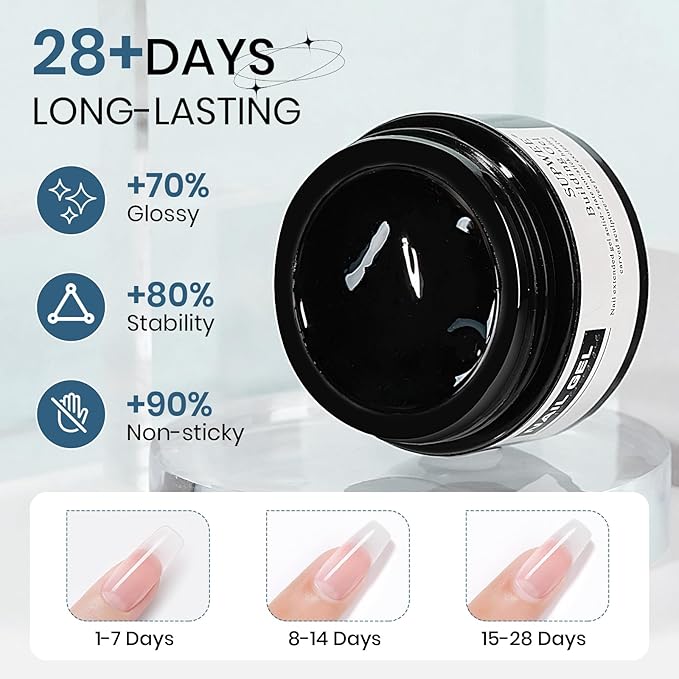 Clear 3d Nail Gel Sculpting Gel, Non Stick Hand Moding Gels for Nails with 3D Silicone Nail Art Molds Solid Builder Sculpture Hard Gels for Extend Home DIY Manicure
