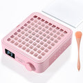 Makartt MIni Nail Dust Collector - Professional Powerful Suction Larina Dust Cleaner with LED Display, Adjustable Speed Wrist Rest and Reusable Filter for Nail Tech Acrylic Gel Polishing Pink