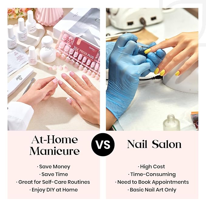 Beetles X Press Gel Nail Kit: 7 Colors Short Almond French Tip Press On Nails Kit With 224Pcs Nail Tips Nail Glue & Builder Top Coat Mini UV Light, All-in-One DIY Designs Gift For Women At Home