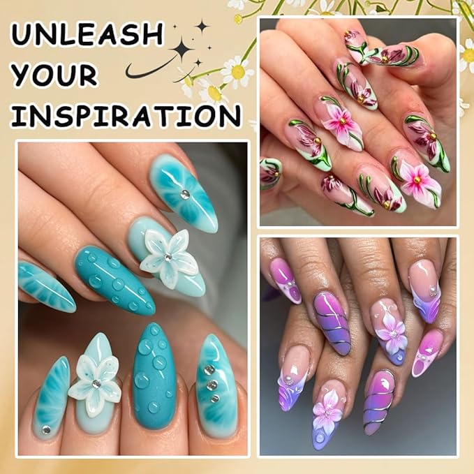 3D Gel Nail Art, 30g White Solid Sculpture Builder Gel Non-Stick Hand Nail Extension Gels Hard Gels for Carving Patterns Decoration Manicure DIY Home Salon Use