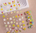 Magrace Flower Nail Stickers for Spring 1 Sheets 5D Self-Adhesive Nail Art Decals for Women Flower Stickers Decoration