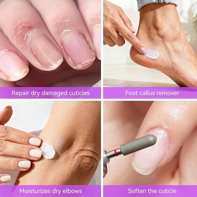 Gelike EC Cuticle Remover Cream Softener - Vanilla Scented Nail Care for Beginners - Easy-to-Use Cuticle Eraser - Gently Softens Rough Skin Around Nails